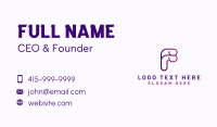 Generic Gradient Letter F Business Card