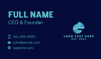 Gradient Blue Chameleon Business Card Design