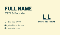 Generic Business Lettermark Business Card Design