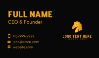 Wild Golden Mustang Business Card