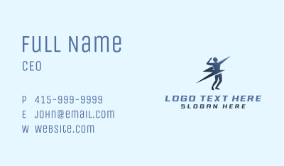 Athlete Human Lightning Business Card