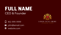 Lion Crown Crest Business Card