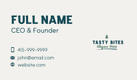 Organic Leaf Wordmark Business Card Design