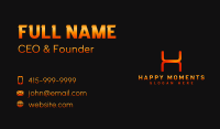 Startup Media Letter H Business Card Image Preview