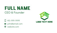 Green Hexagon Business Card example 4