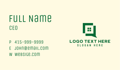 Green Window Broker  Business Card Image Preview