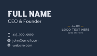 Unique Simple Wordmark Business Card