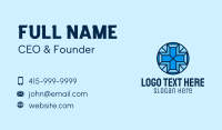 Blue Medical Cross Mosaic  Business Card