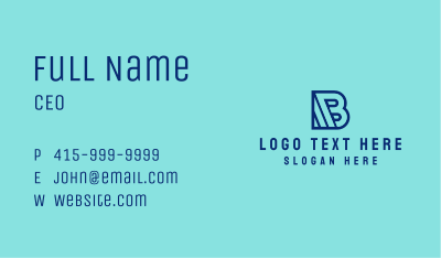 Outline Business Letter B  Business Card