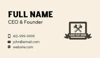 Axe Hammer Blacksmith Badge Business Card