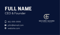 Professional Business Letter F Business Card