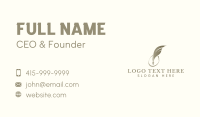Quill Pen Business Card example 4