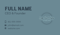 Generic Circle Business Wordmark Business Card