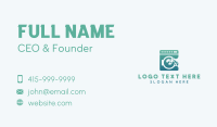 Washing Laundry Letter E Business Card