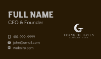 Metallic Jewelry Boutique Letter G Business Card