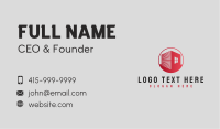 Construction Red Home Business Card