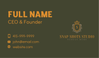 Classic Royal Shield Lettermark Business Card