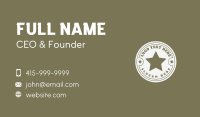 Army Soldier Star  Business Card