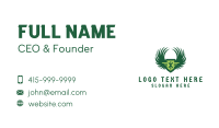 Green Winged Emblem  Business Card