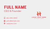 Digital Software Letter H Business Card