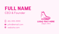 Pink Fashion Boots Business Card