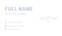 Business Shapes Wordmark Business Card