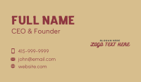 Generic Casual Wordmark Business Card Design