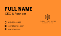 Hexagonal Monogram M & D Business Card