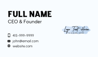 Handwritten Cursive Wordmark Business Card