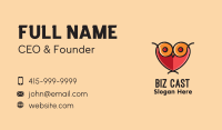 Heart Owl Bird  Business Card