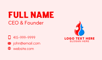 Fire Water Energy  Business Card Design