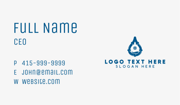 Handyman Pipe Plumbing Business Card Design Image Preview