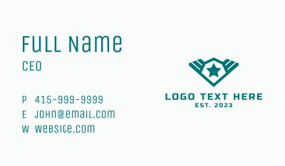 Wings Security Badge Business Card