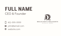 Stylish Artisanal Letter D Business Card Image Preview