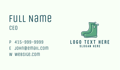 Landscaping Garden Boots  Business Card Image Preview