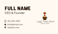 Volcano Coffee Cup Business Card