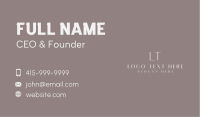 Minimalist Professional Lettermark Business Card