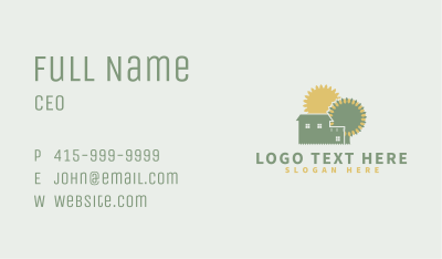Natural Gardening Home Business Card