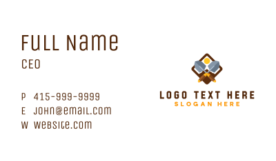 Landscaping Yard Shovel Business Card Image Preview