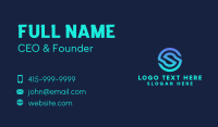 Digital Letter S Business Card Design