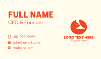 Round Orange Fox  Business Card Design