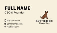 Happy Sitting Dog  Business Card Image Preview