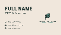 Leaf Letter P Business Card