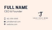 Elegant Vintage Letter T Business Card