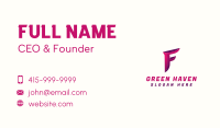 Gradient Modern Letter F Business Card Image Preview