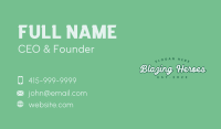 Generic Green Cursive Business Card Image Preview