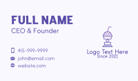 Purple Beverage Cooler  Business Card Design