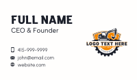 Quarry Excavator Digger Business Card