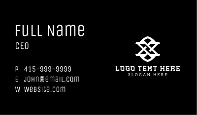 Modern X Monogram Business Card Image Preview