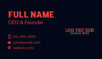 Gaming Glitch Wordmark Business Card Design